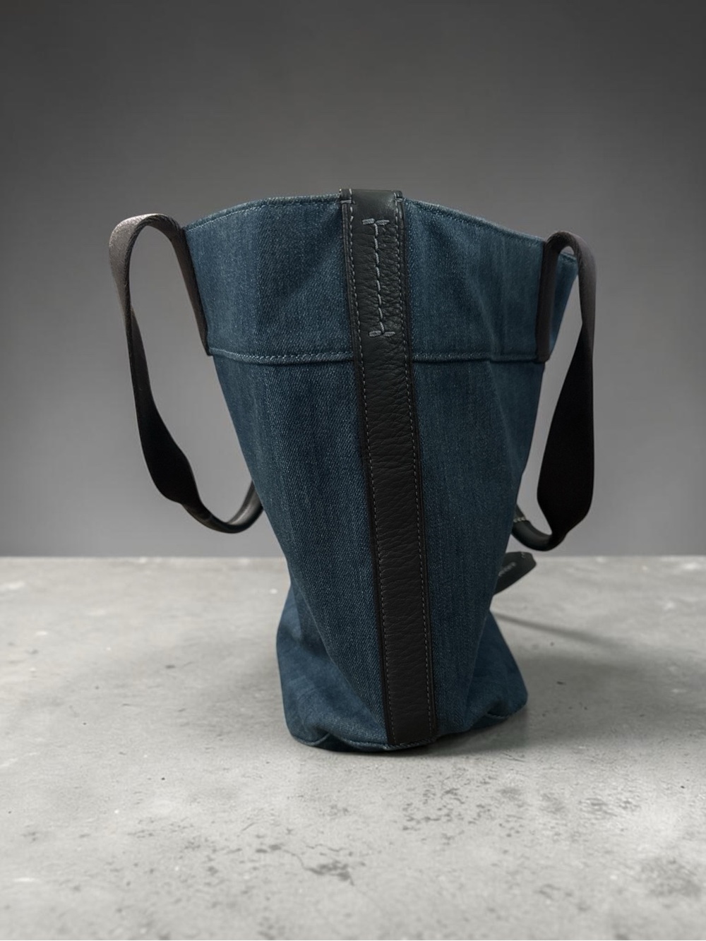Coach Denim Logo Tote in Blue with Dark Brown Handles and Coach Wallet - Picture 3 of 15